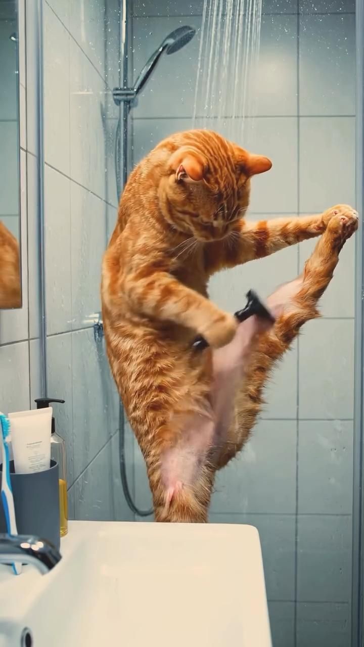 🐱：What ya lookin’ at, huh✨Thanks for watching👀🎬✨Appreciate the follow  luck 🤍😘#cat #fy