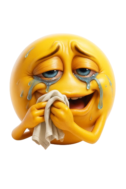 Emojis emoticono 3D llorando
