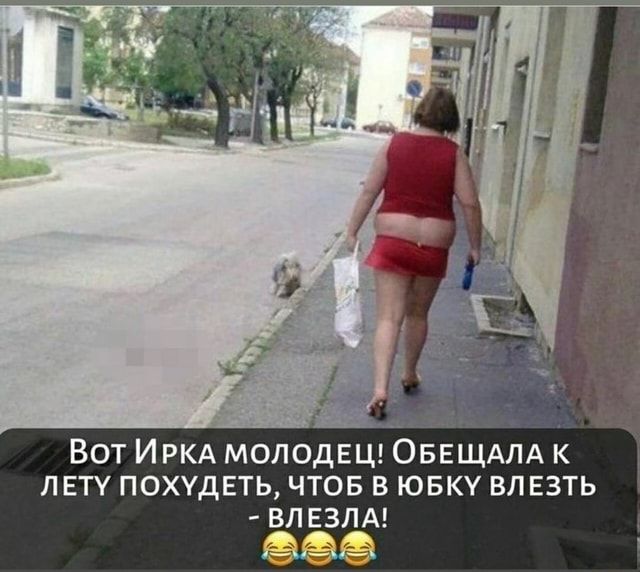 Вот ИРКА МОЛОДЕЦ! ОБЕЩАЛА К ЛЕТУ ПОХУДЕТЬ, ЧТОБ В ЮБКУ ВЛЕЗТЬ – ВЛЕЗЛА! – АйДаПрикол